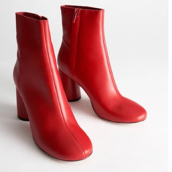 & Other Stories Leather Ankle Boots - US 9 - Picture 2 of 9